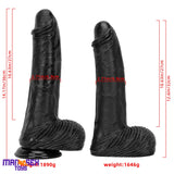 12.6in 14.17in Super Large Long Thick Black Real Anal Dildo For Adult Cock