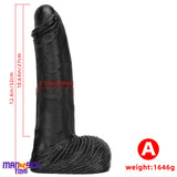 12.6in 14.17in Super Large Long Thick Black Real Anal Dildo For Adult Cock