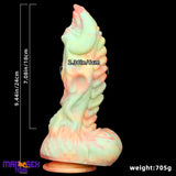 9.44in Fantasy Big Silicone Soft Mixed Color Dildo For Sex Orgasm Cock