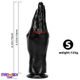6.3in 8.66in 11.02in Women Using Big Black Thick Hands Fist Wide Dildo