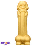 11.8in Liquid Large Soft Silicone Fantasy Thick Gold Anal Spiked Clit Dildo