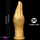 6.3in 8.66in 11.02in Gold Hands Silicone Soft Big Dildo For Fisting Cock