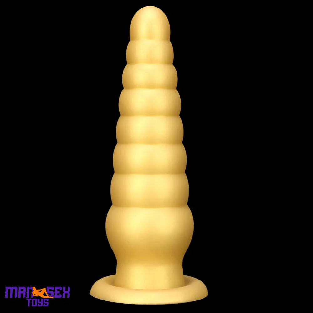 10.63in Soft Silicone Big Gold Butt Plug Dildo For Anal Expansion Orgasm