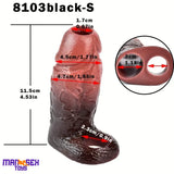 4.53in 5.24in 6.02in Silicone Soft Cock Ring Dildo Sleeve For Enlargement