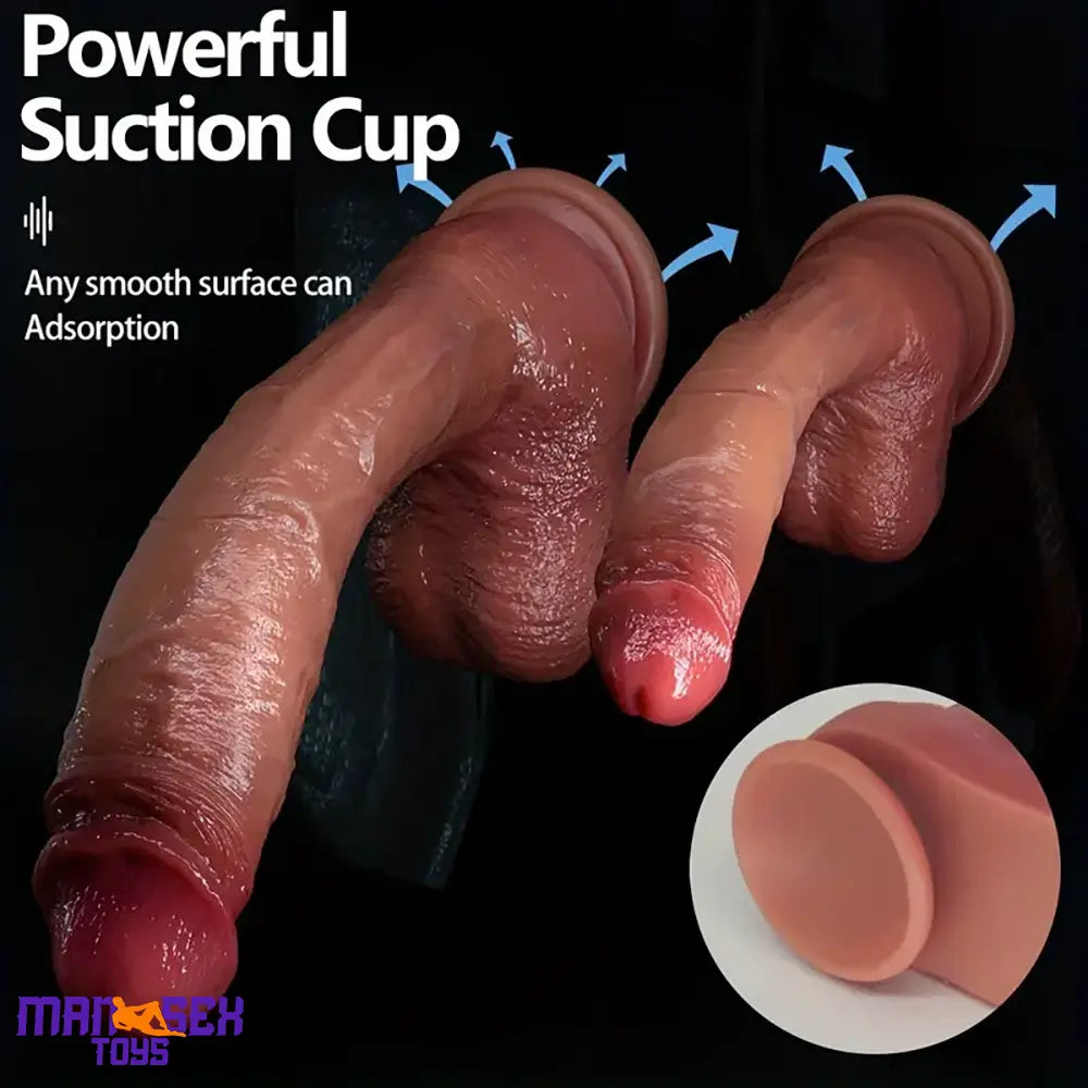 9.05in 10.43in 11.02in 12.2in 13.58in Soft Silicone Large Lifelike Cock Dildo