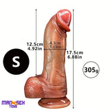 6.88in 8.07in Real Looking Silicone Flexible Dildo For Vaginal Masturbator