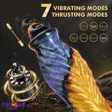 10.23in Soft Silicone Telescopic APP Control Monster Vibrating Cock Dildo