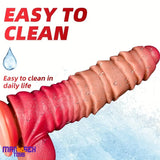 8.26in Liquid Silicone Real Big Soft Dildo For Anal Vaginal Female Sex Toy