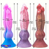 11.02in Colorful Silicone Flexible Fantasy Dog Dildo For BDSM Sex Game