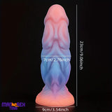 9.06in Fantasy Luminous Silicone Soft Big Dildo For Women Men Pleasure