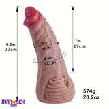 8.8in Real Looking Silicone Flexible Dildo For Women Couples Pleasure Toy