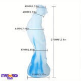 10.8in Rooster Shape Fantasy Large Silicone Soft Dildo For Clit Stimulation
