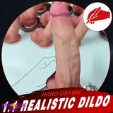 8.7in Superb Soft Sensation Real Silicone Dual Layer Dildo For Female Clit
