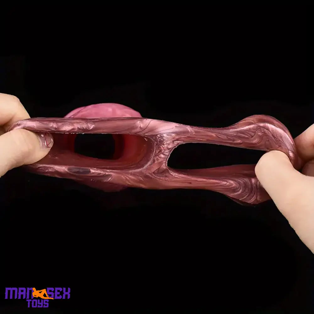 5.9in Fantasy Silicone Wearable Animal Horse Knot Stretchable Penis Sleeve