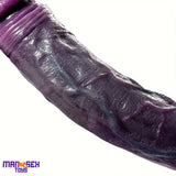 8.66in 8.74in 10.43in Big Ebony Silicone Flexible Dildo G-Spot Stimulator