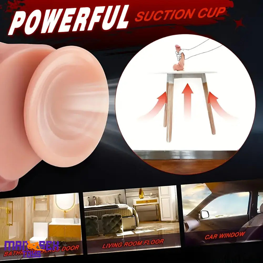 8.7in Superb Soft Sensation Real Silicone Dual Layer Dildo For Female Clit
