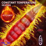 9.25in Retractable Heating Remote Control Vibrating Silicone Pleasure Dildo