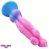 11.02in Colorful Silicone Flexible Fantasy Dog Dildo For BDSM Sex Game