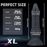 7.08in 9.06in 10.24in 11.81in Octopus Tentacle Cock Silicone Soft Dildo