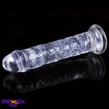 6.3in 7.1in 7.7in 8.5in 9.8in 12in Realistic Clear Cock Dildo With Suction Cup