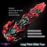 8.46in Red Devils Fantasy Big Monster Silicone Soft Dildo Cock Love Toy