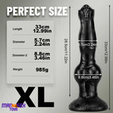 7.48in 9.45in 11.02in 12.99in Big Fantasy Animal Dog Masturbator Dildo
