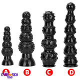 9.84in 13.38in 13.78in 15.74in Big Black Beads Butt Plug Dildo Suction Cup