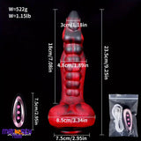 9.25in Retractable Heating Remote Control Vibrating Silicone Pleasure Dildo