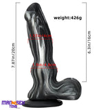 7.87in Silicone Soft Mixed Color Dog Cock Dildo For Women Sex Cock Toy