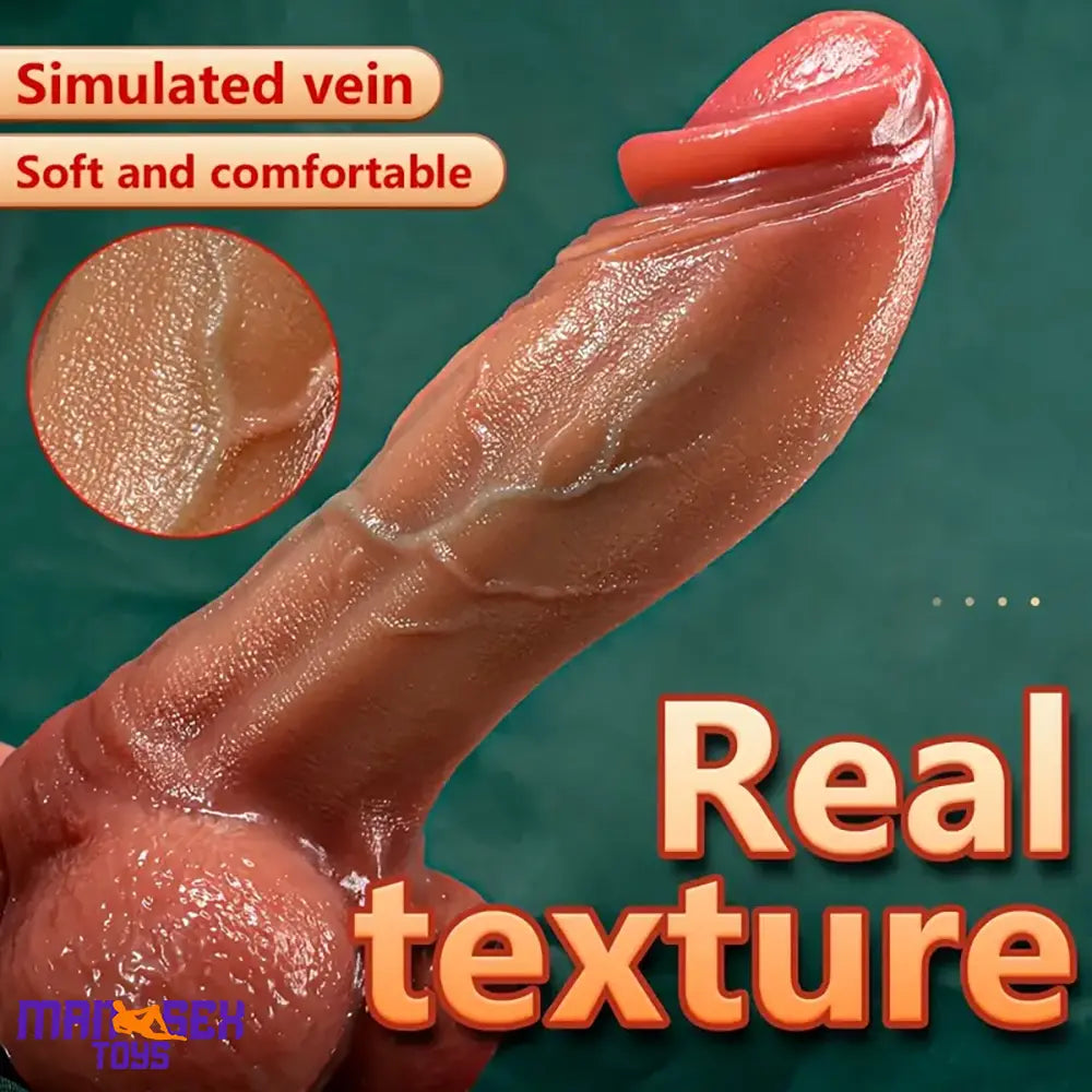 6.88in 8.07in Real Looking Silicone Flexible Dildo For Vaginal Masturbator