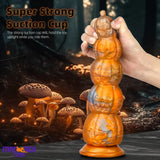 8.66in 11.85in 7.87in 11.02in Pumpkin Skull Silicone Dildo For Halloween