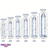 6.3in 7.1in 7.7in 8.5in 9.8in 12in Realistic Clear Cock Dildo With Suction Cup